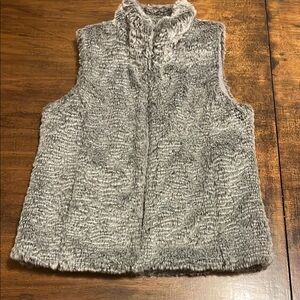 Garcia Jeans Gray Faux Fur Vest